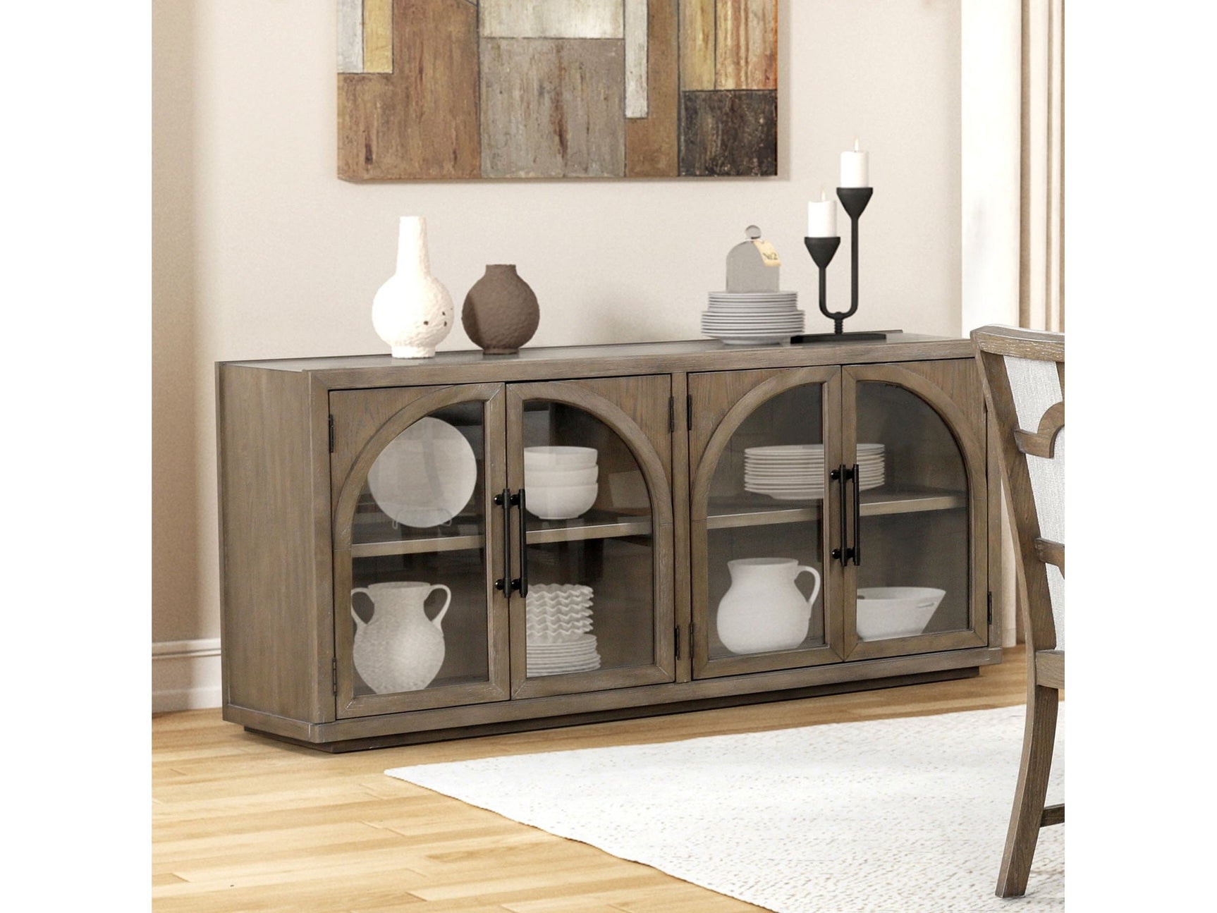 Clements Oak Server - Ornate Home