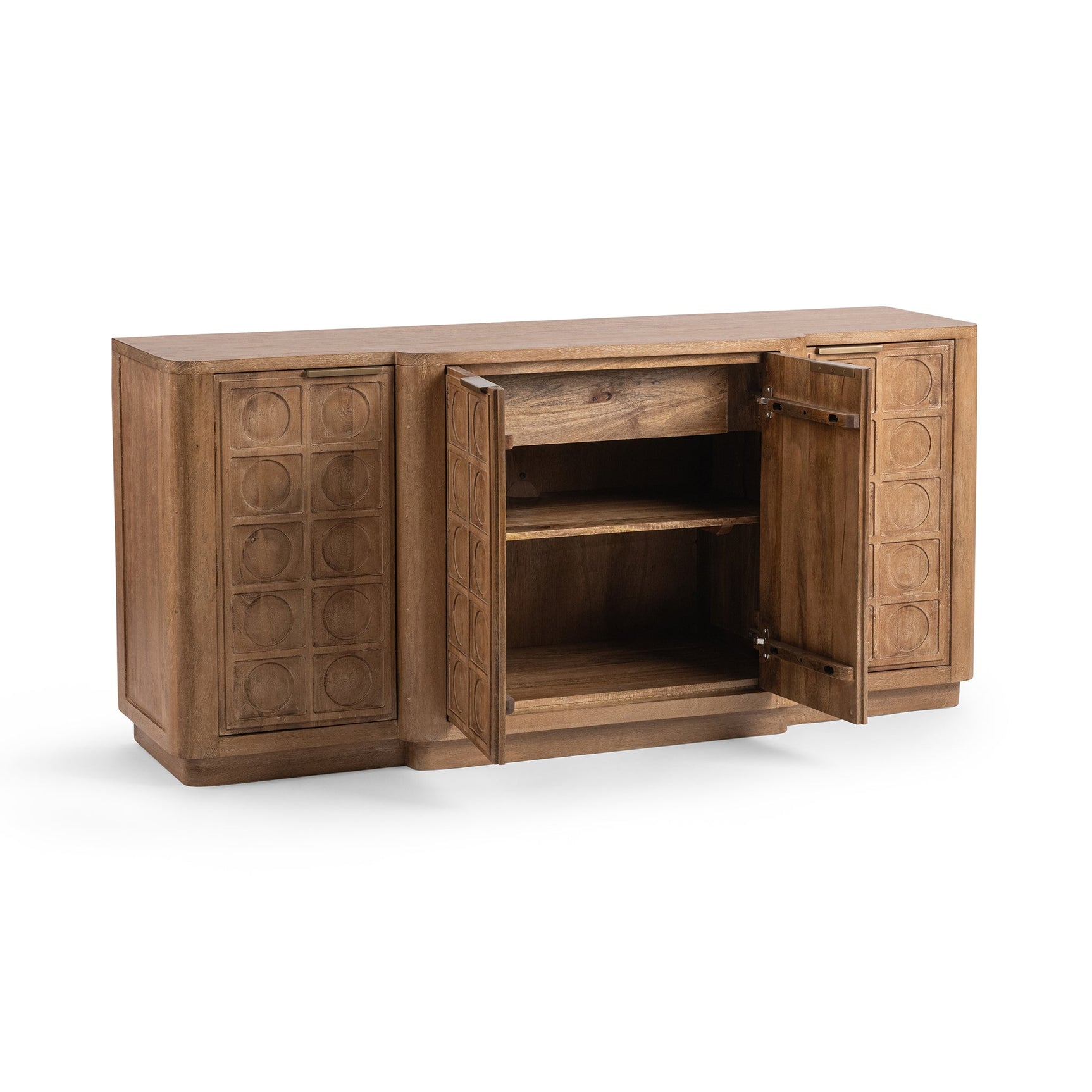Cleveland Sandy Taupe 4 Door Cabinet - Ornate Home