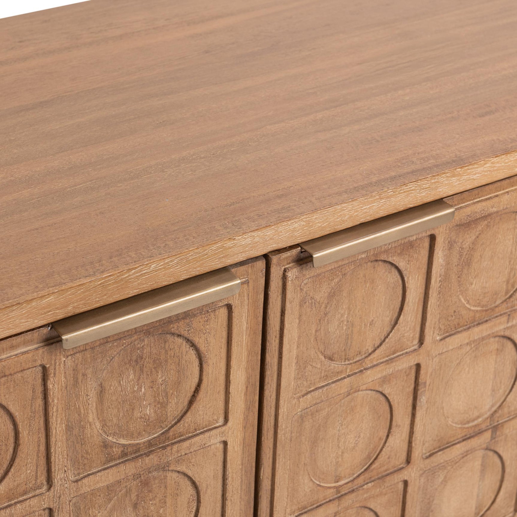 Cleveland Sandy Taupe 4 Door Cabinet - Ornate Home