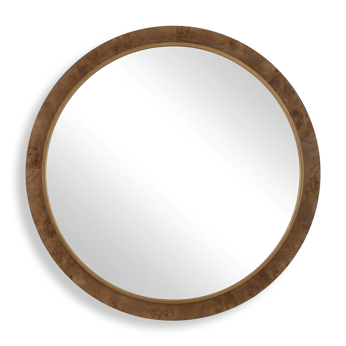 Cleveland Woodtone Round Burl Wood Mirror - Ornate Home