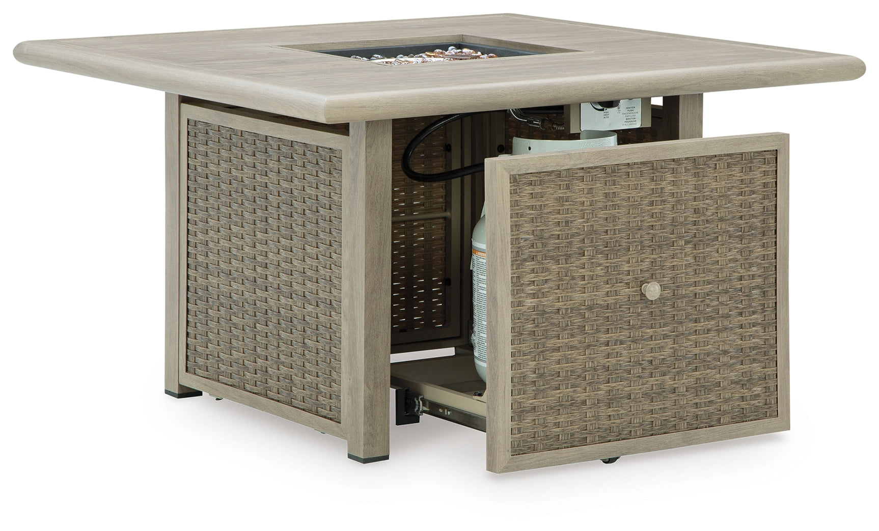 Cliff Trails Beige Fire Pit Table (Online Special Price) - Ornate Home
