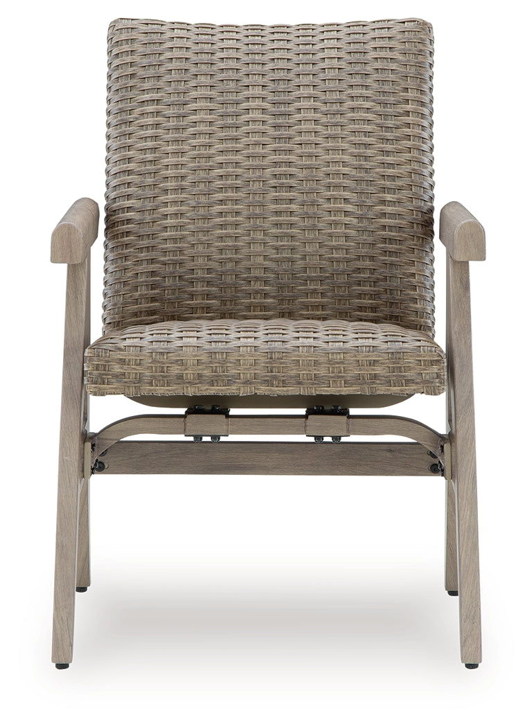 Cliff Trails Beige Outdoor Rocking Arm Chair (Set of 2) - Ornate Home