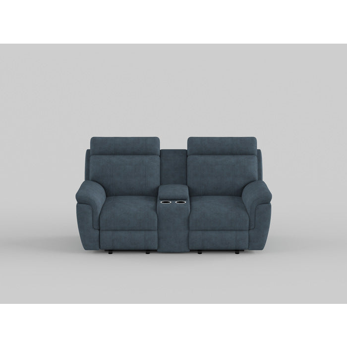 Clifton Blue Double Glider Reclining Loveseat - Ornate Home
