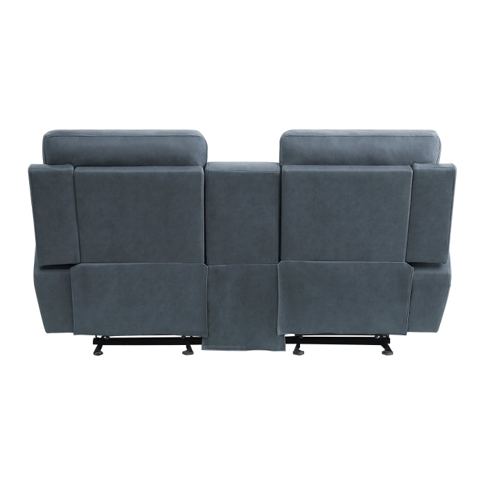 Clifton Blue Double Glider Reclining Loveseat - Ornate Home