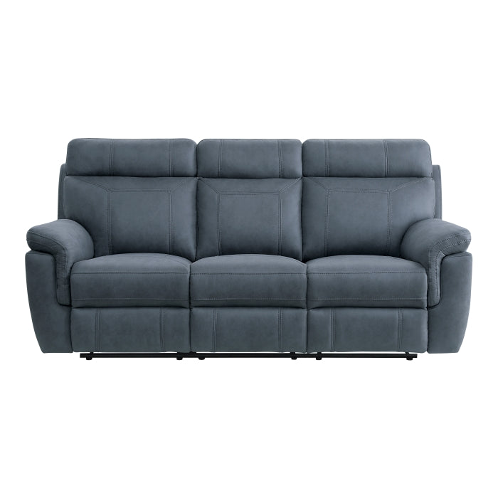 Clifton Blue Double Reclining Sofa - Ornate Home