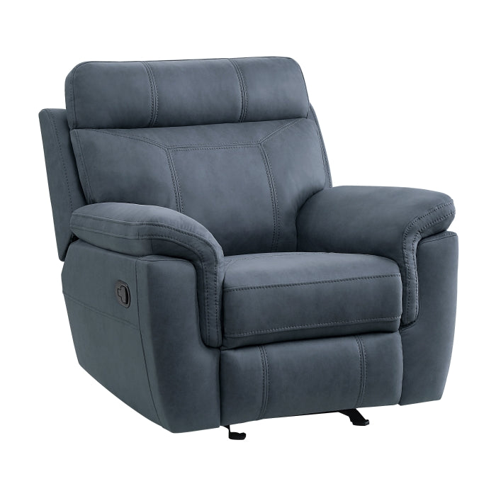 Clifton Blue Glider Reclining Chair - Ornate Home