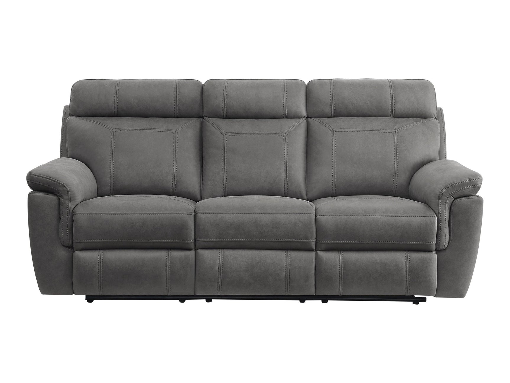 Clifton Gray Double Reclining Sofa - Ornate Home