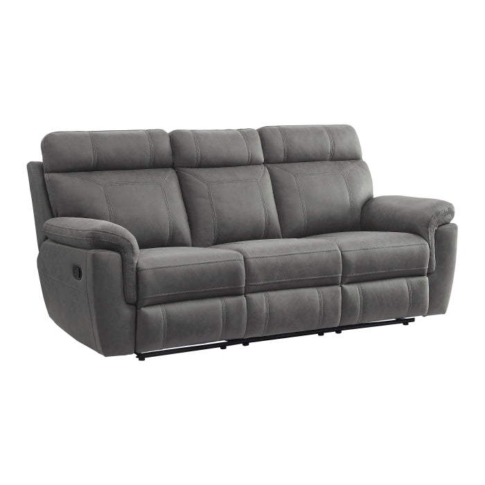 Clifton Gray Double Reclining Sofa - Ornate Home
