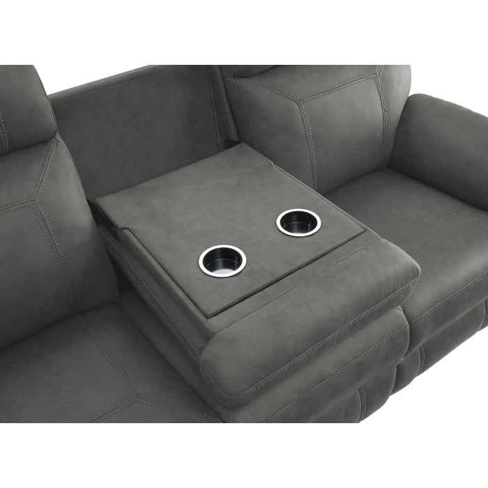 Clifton Gray Double Reclining Sofa - Ornate Home