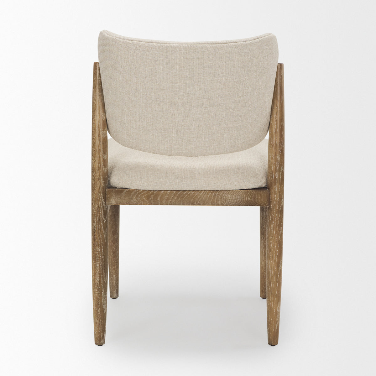 Cline Cream/Brown Curved Back Dining Side Chair (Set of 2) - Ornate Home