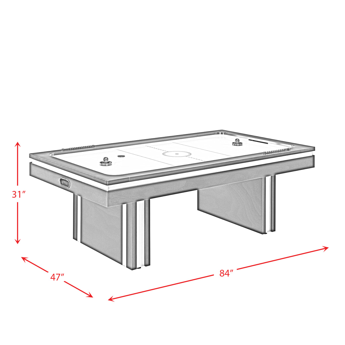 Cloud Black Air Hockey Table - Ornate Home