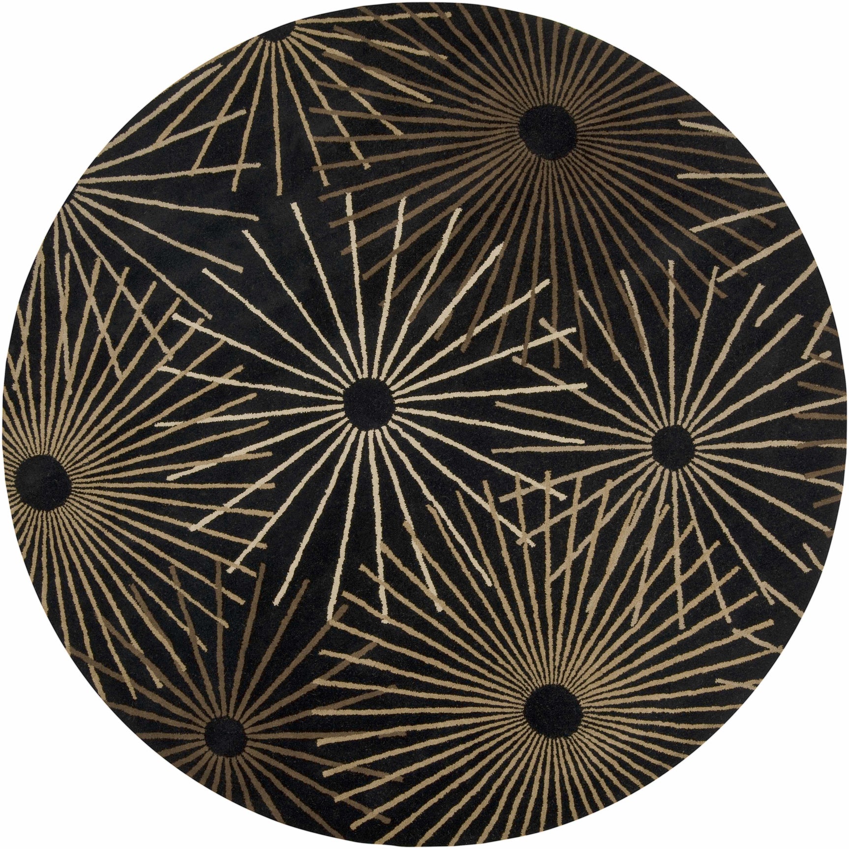 Clover Black Modern Wool Rug - Ornate Home