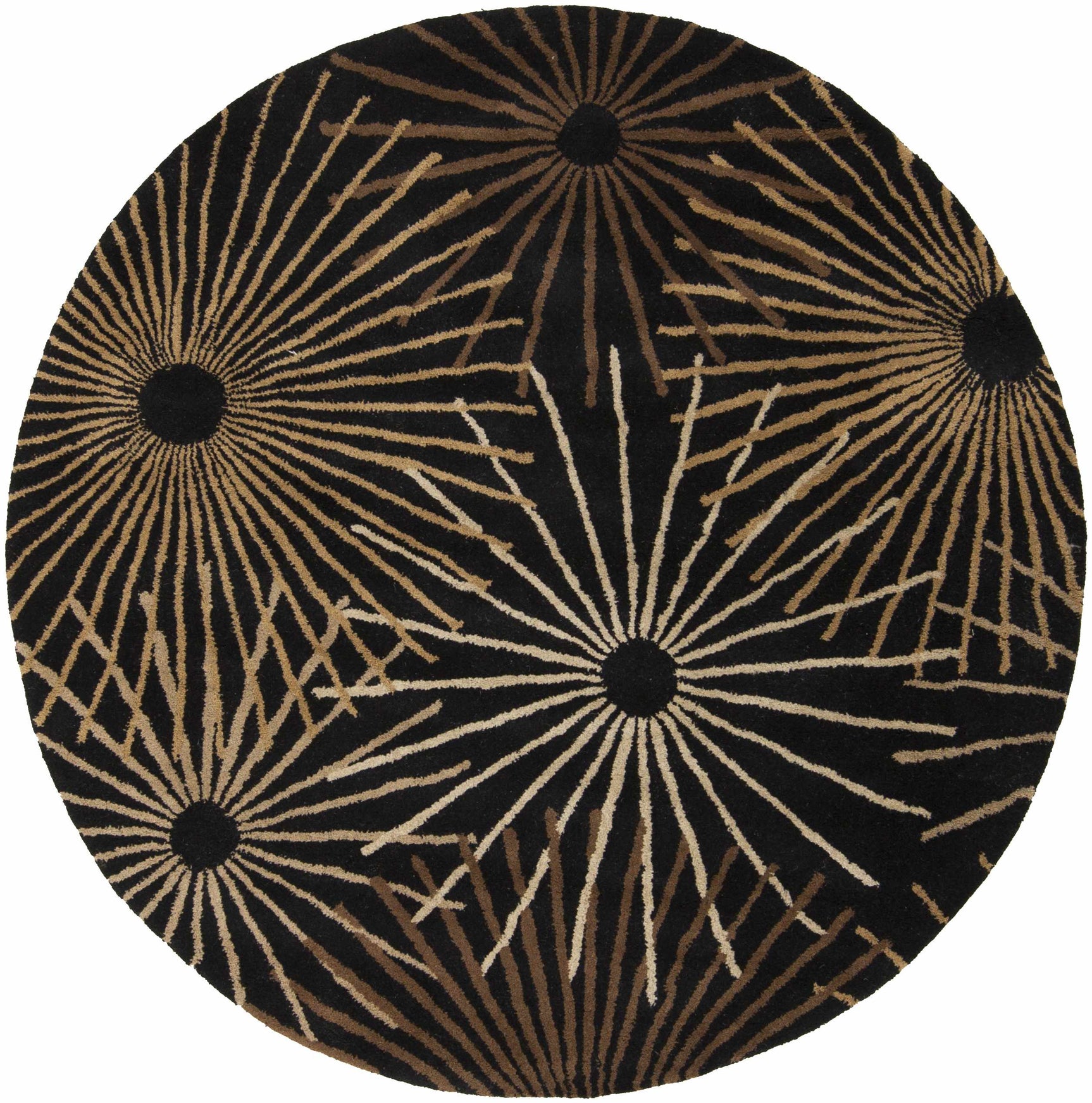 Clover Black Modern Wool Rug - Ornate Home