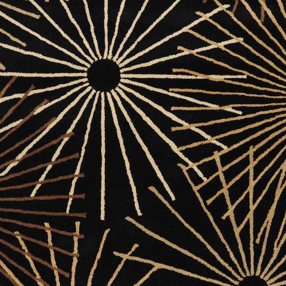 Clover Black Modern Wool Rug - Ornate Home