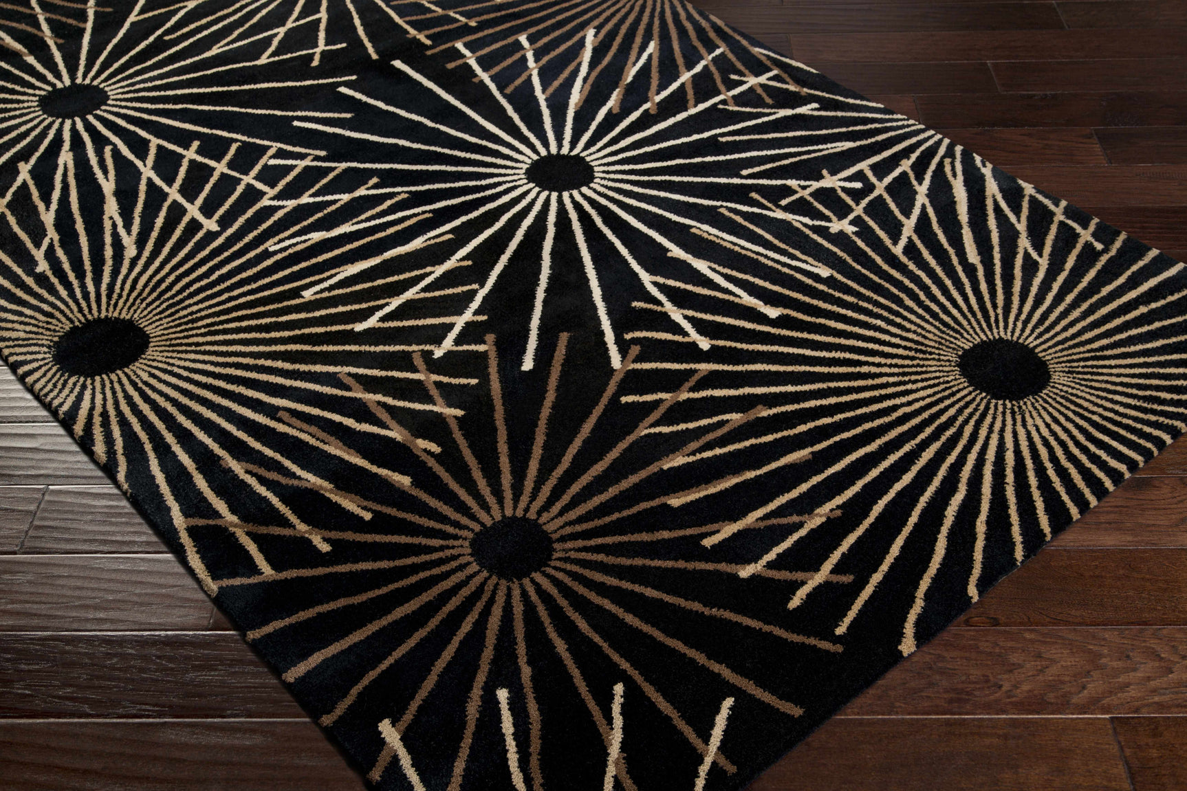 Clover Black Modern Wool Rug - Ornate Home