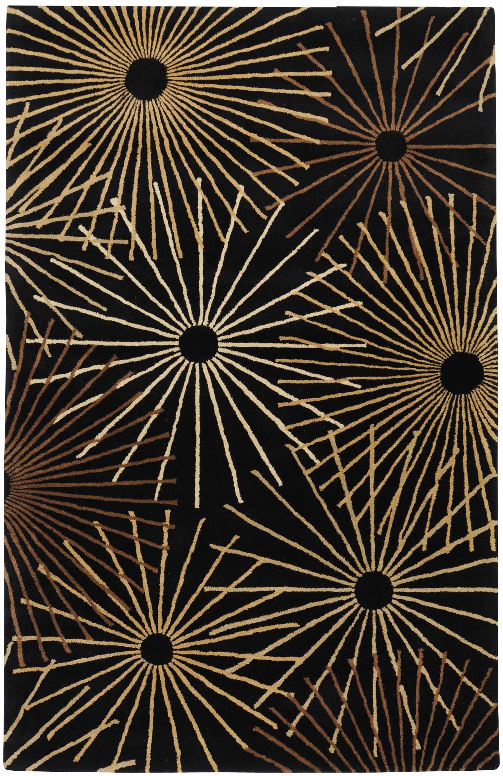 Clover Black Modern Wool Rug - Ornate Home