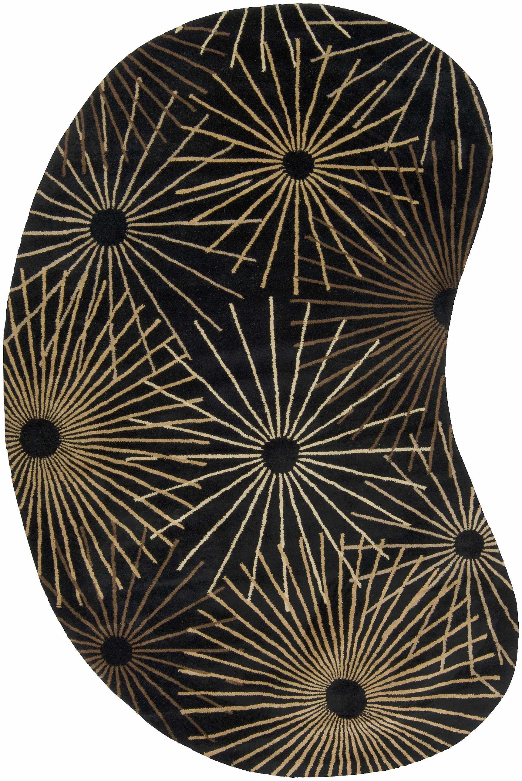 Clover Black Modern Wool Rug - Ornate Home