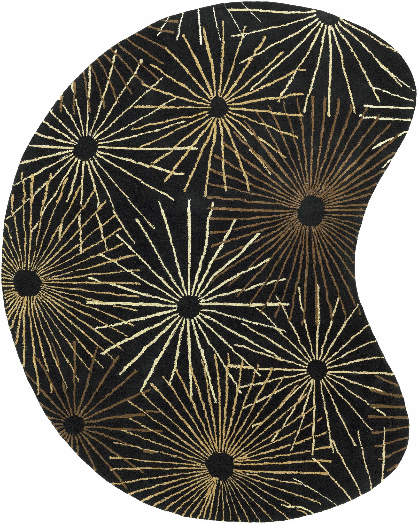 Clover Black Modern Wool Rug - Ornate Home