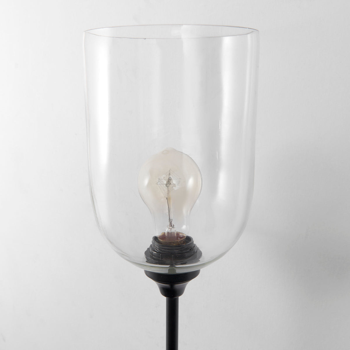 Clyde Matte Black with Glass Round Wall Sconce