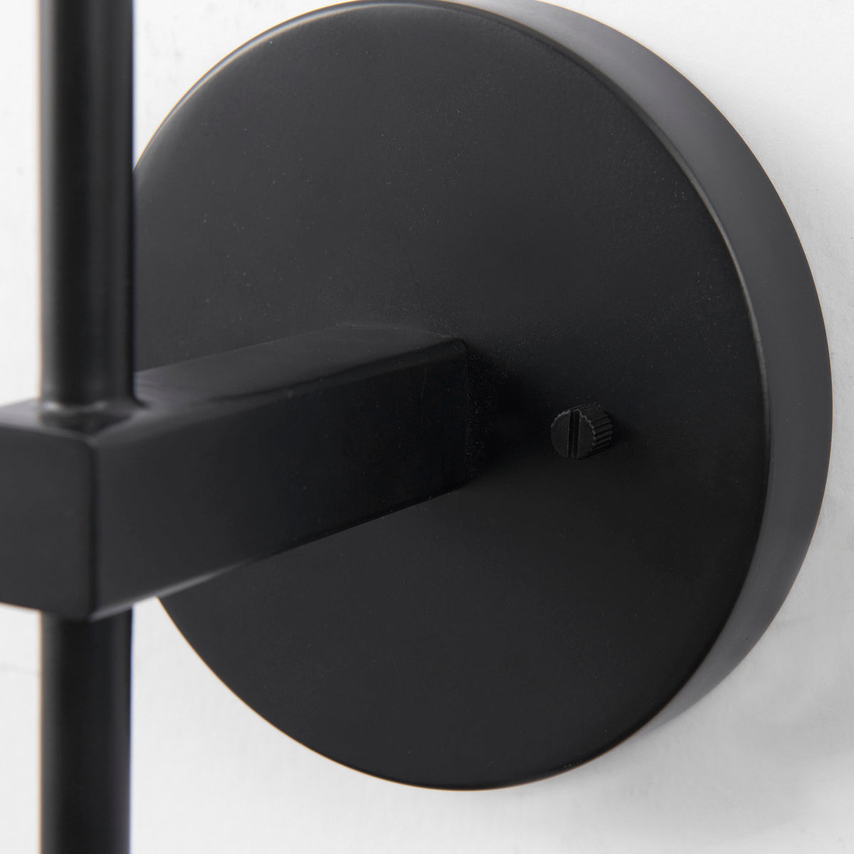 Clyde Matte Black with Glass Round Wall Sconce