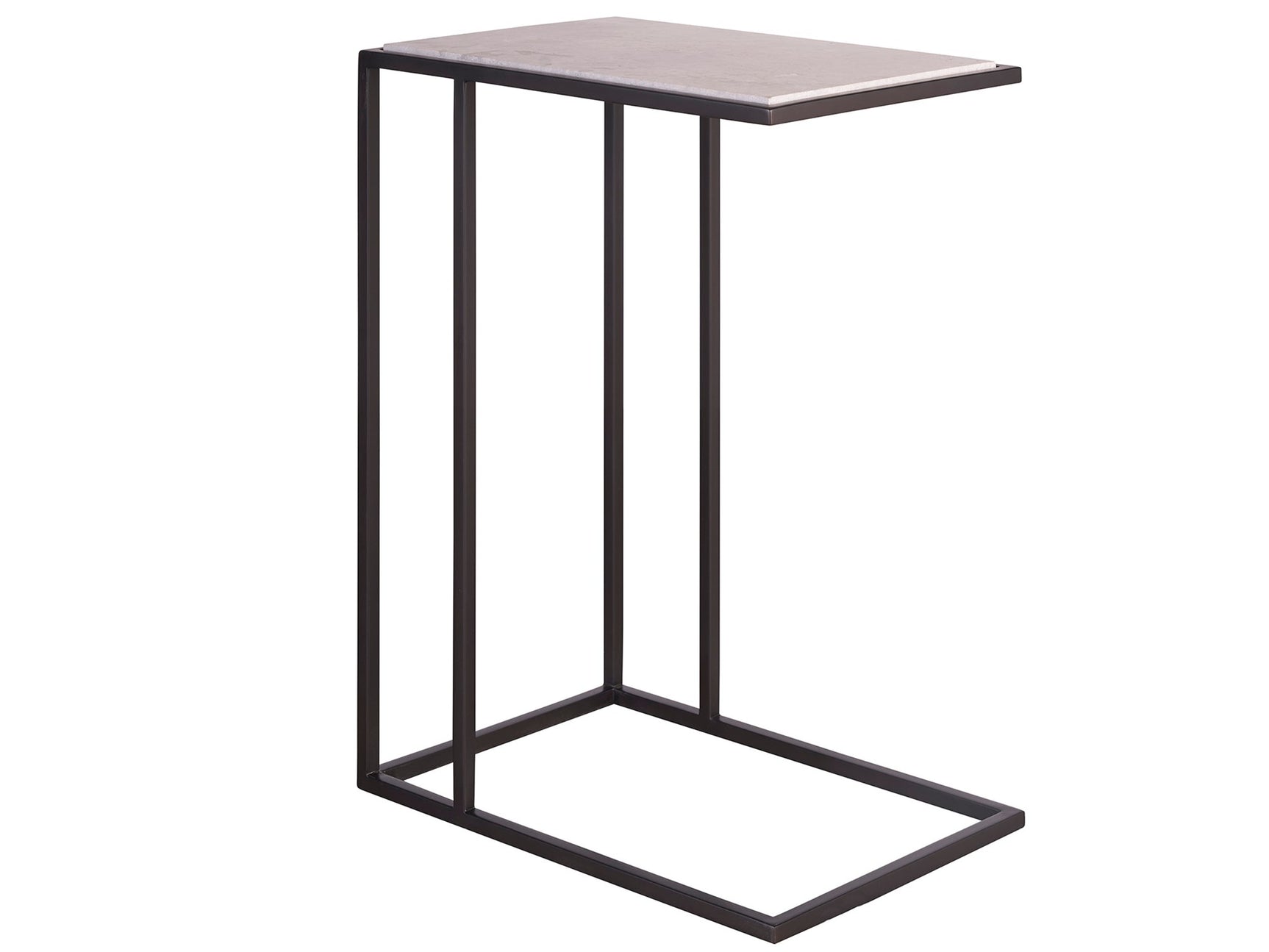 Coalesce Rolling Fog Metal & Stone Drink Table - Ornate Home