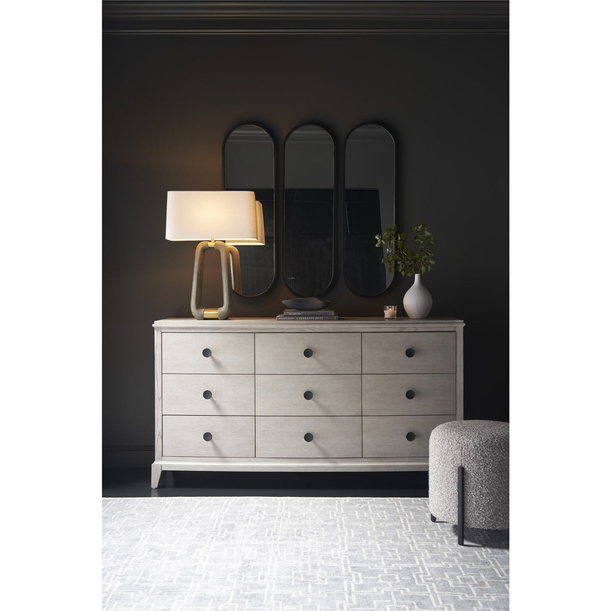 fog grey dresser Coalesce Nine Drawer Dresser