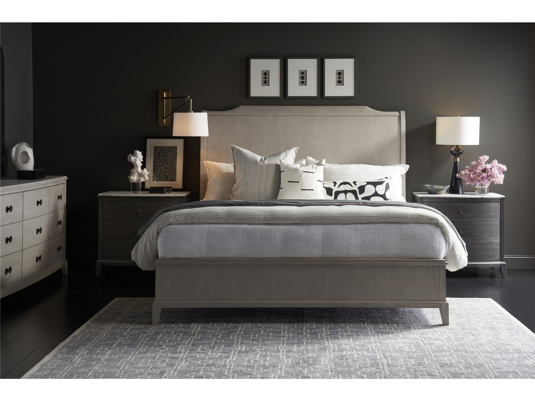 Coalesce Rolling Fog Queen Sleigh Platform Bed - Ornate Home