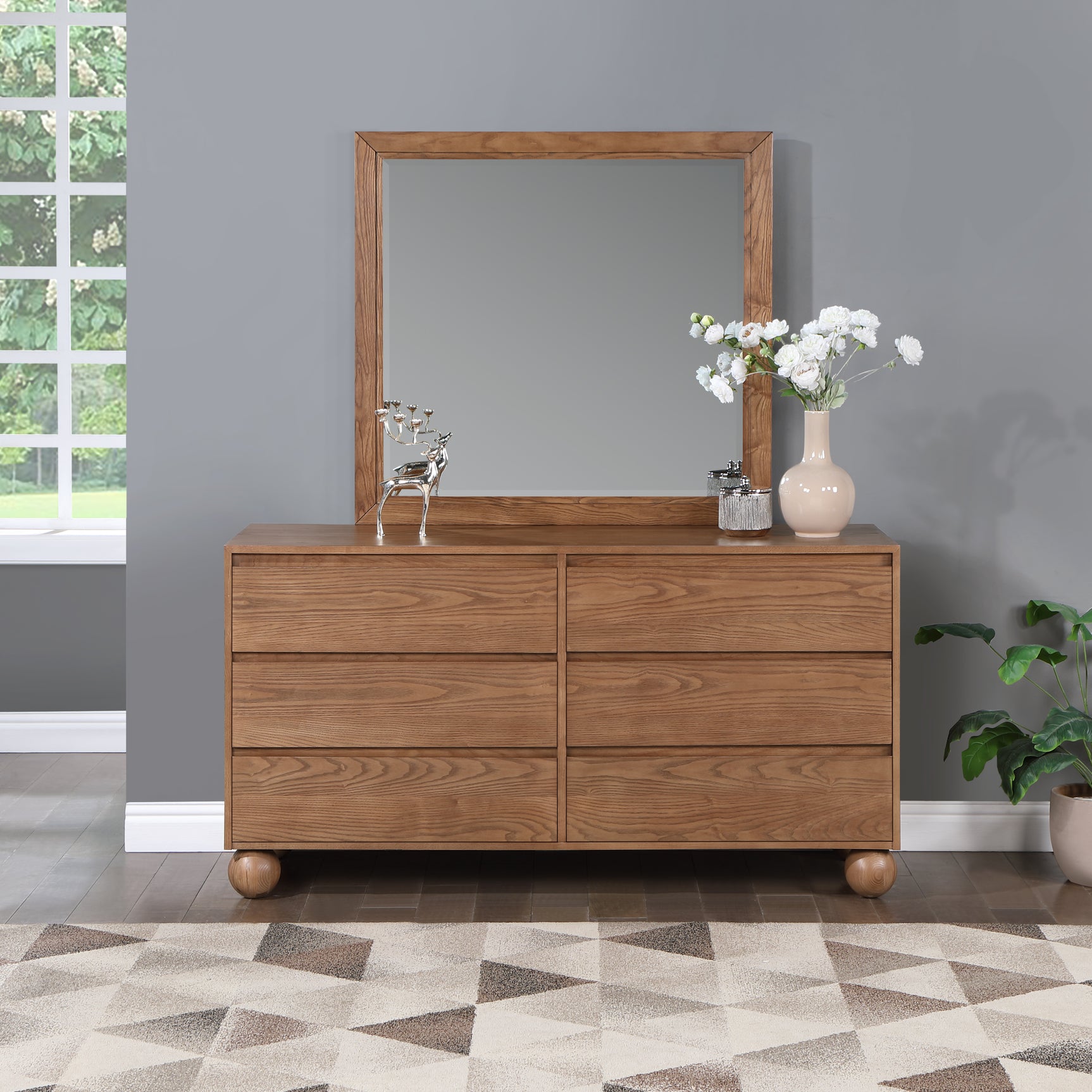 Coastline Walnut Wood Dresser - Ornate Home