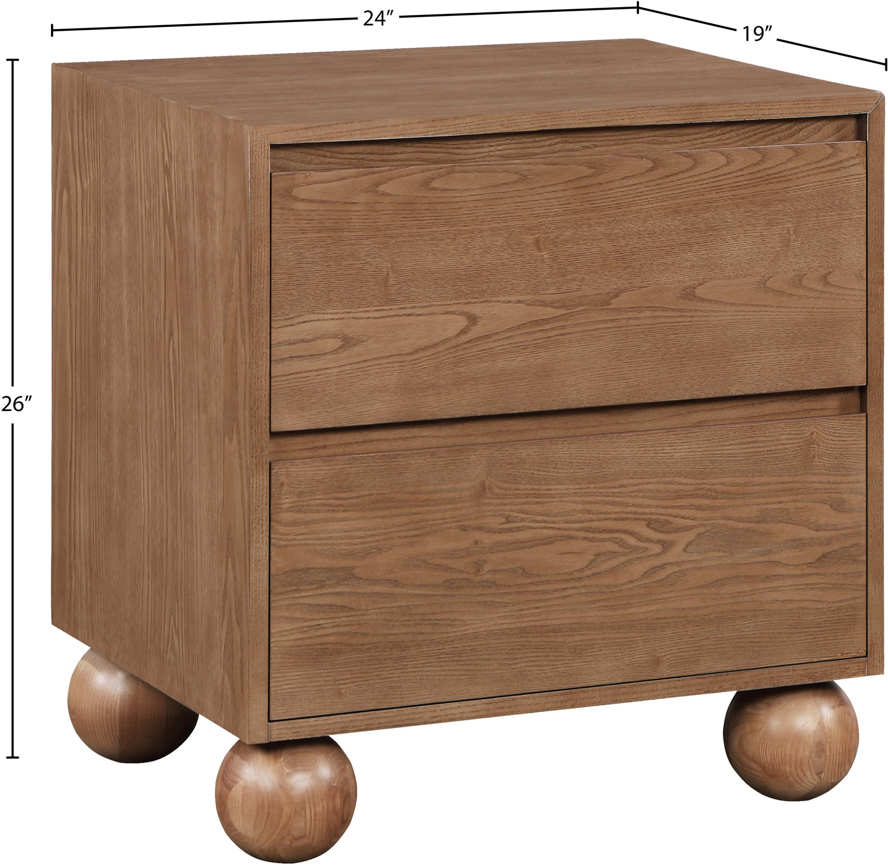 Coastline Walnut Wood Nightstand - Ornate Home