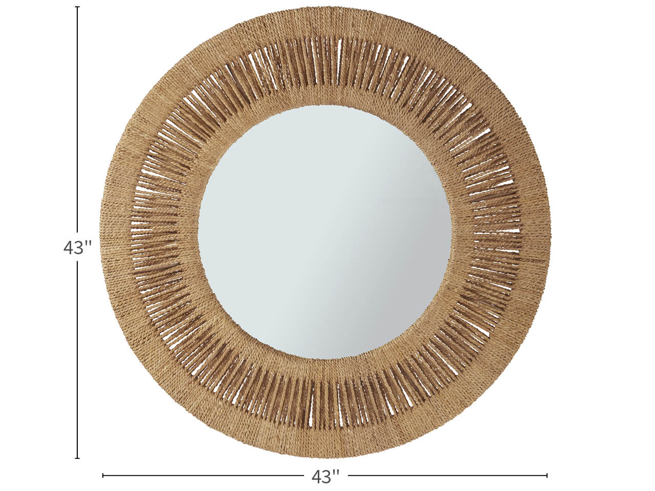 Coca Plum Woven Abaca Mirror - Ornate Home