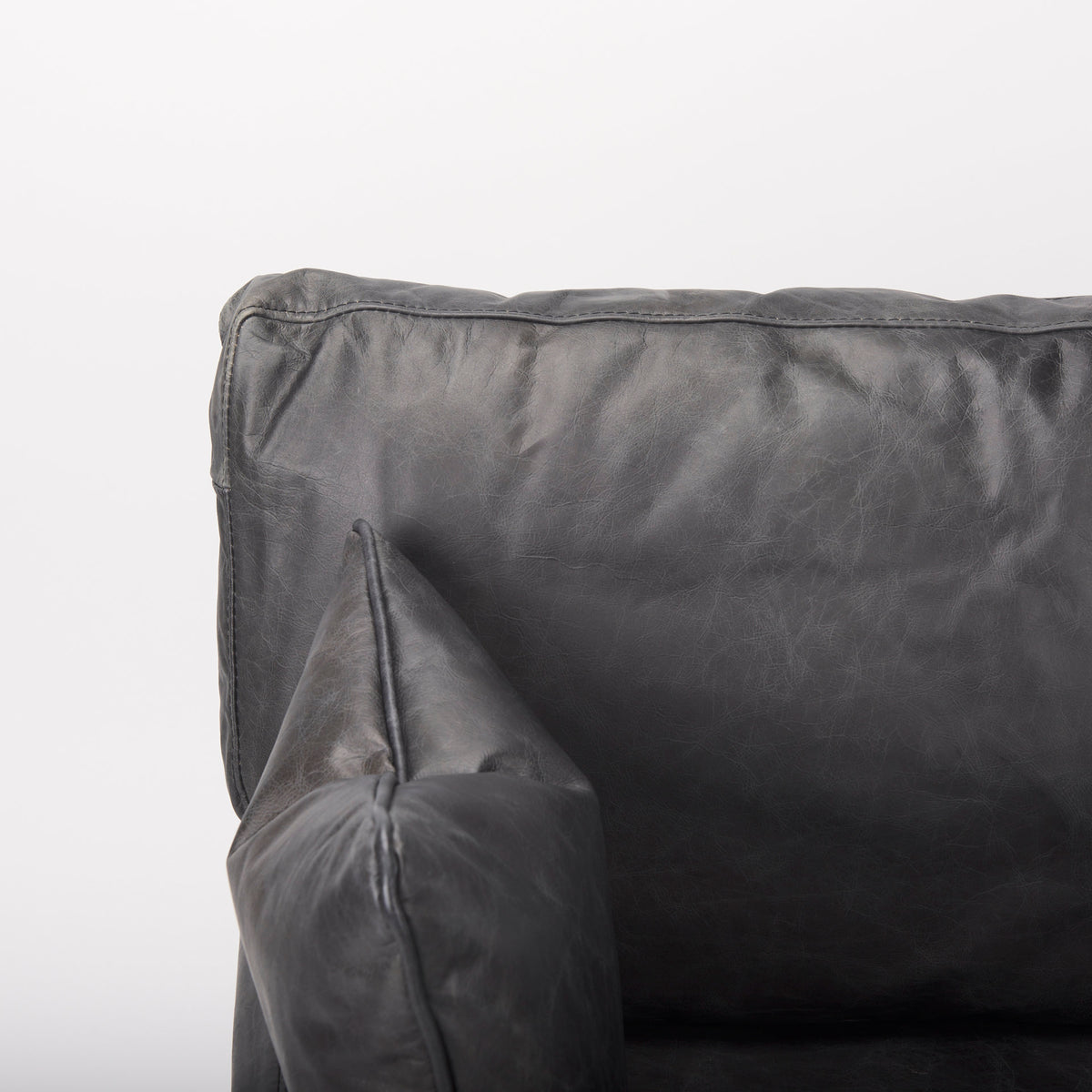 Cochrane Black Leather Wrapped Chair - Ornate Home