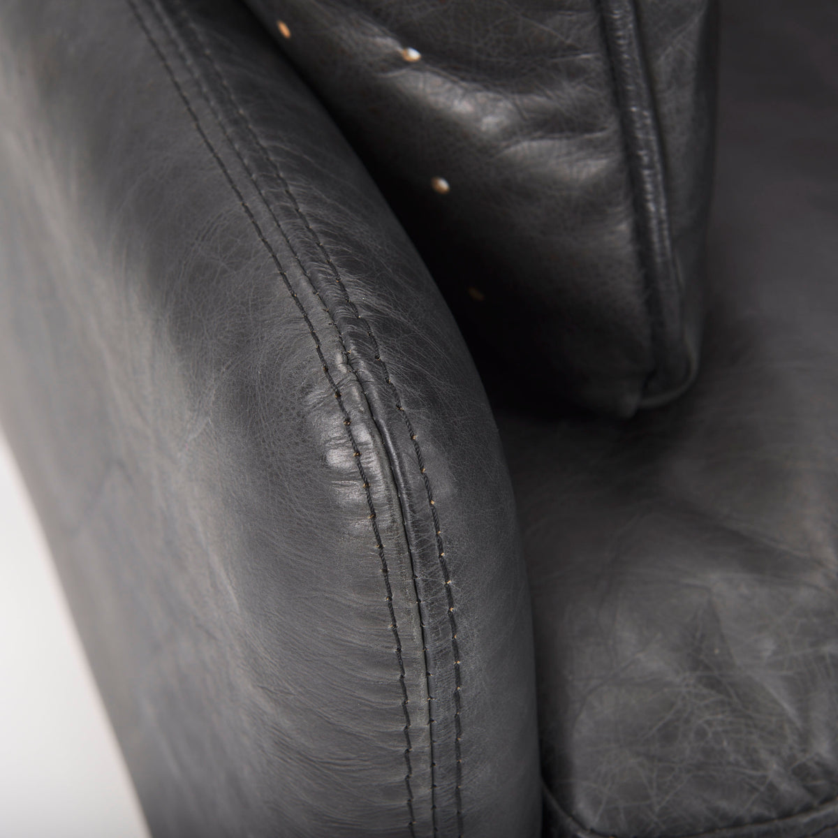 Cochrane Black Leather Wrapped Chair - Ornate Home