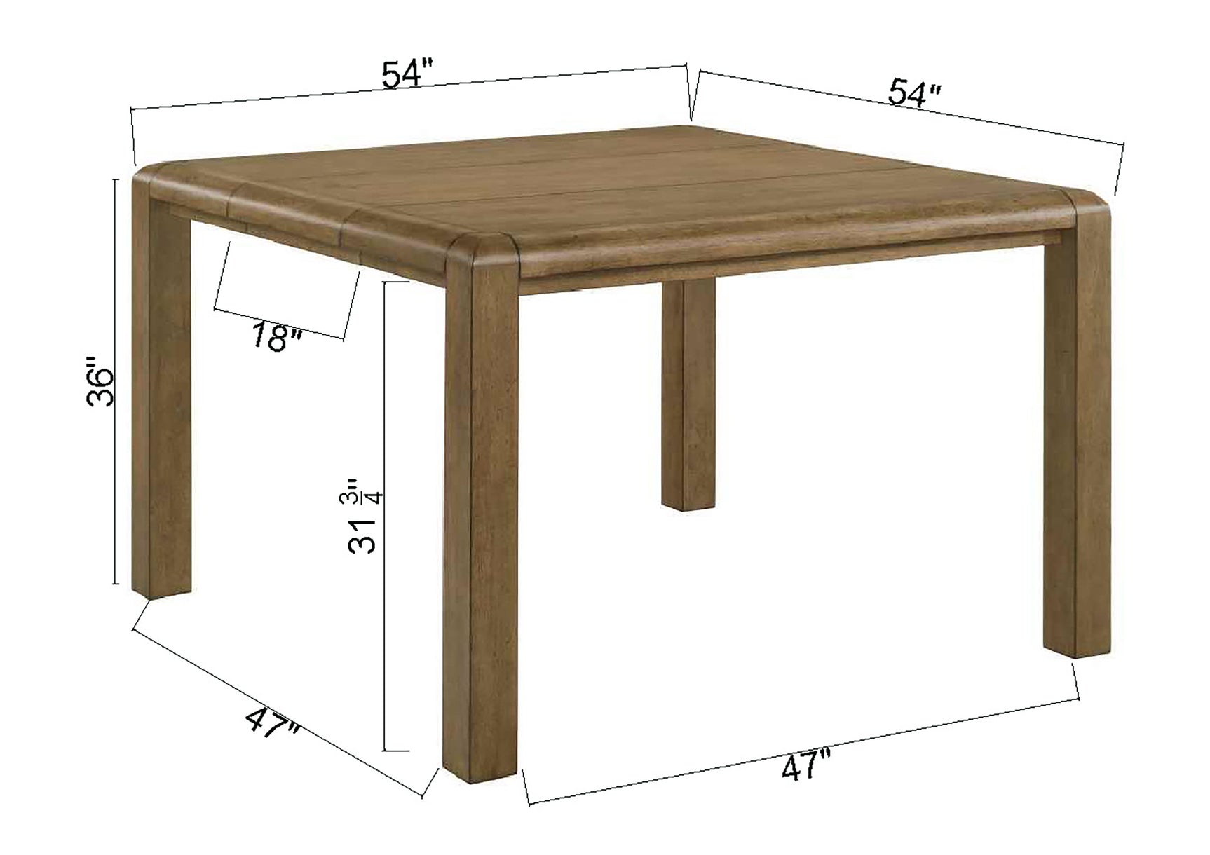 Cockrell Brown Counter Height Table (w/ 18 Leaf) - Ornate Home