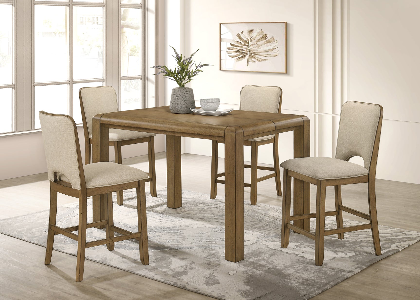 Cockrell Brown Counter Height Table (w/ 18 Leaf) - Ornate Home