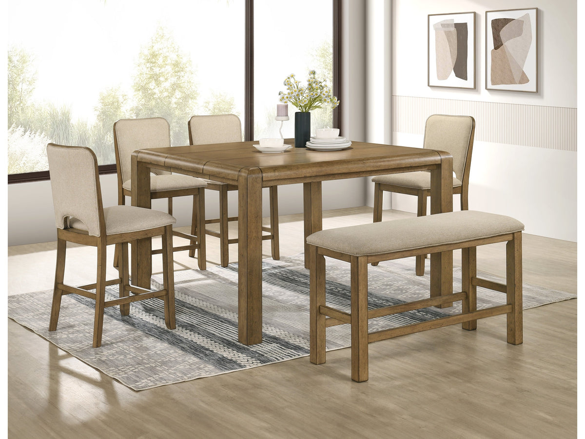 Cockrell Brown Counter Height Table (w/ 18 Leaf) - Ornate Home