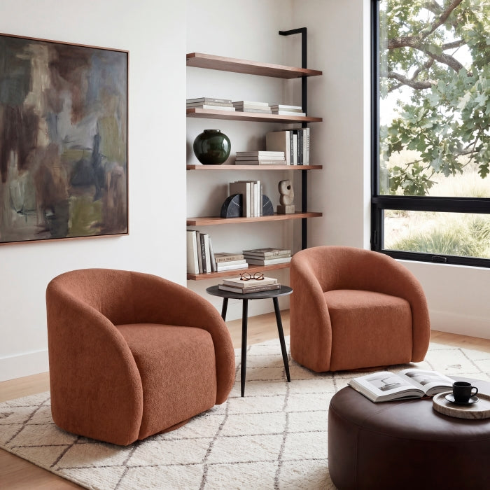 Cocoon Brown Swivel Chair - Ornate Home