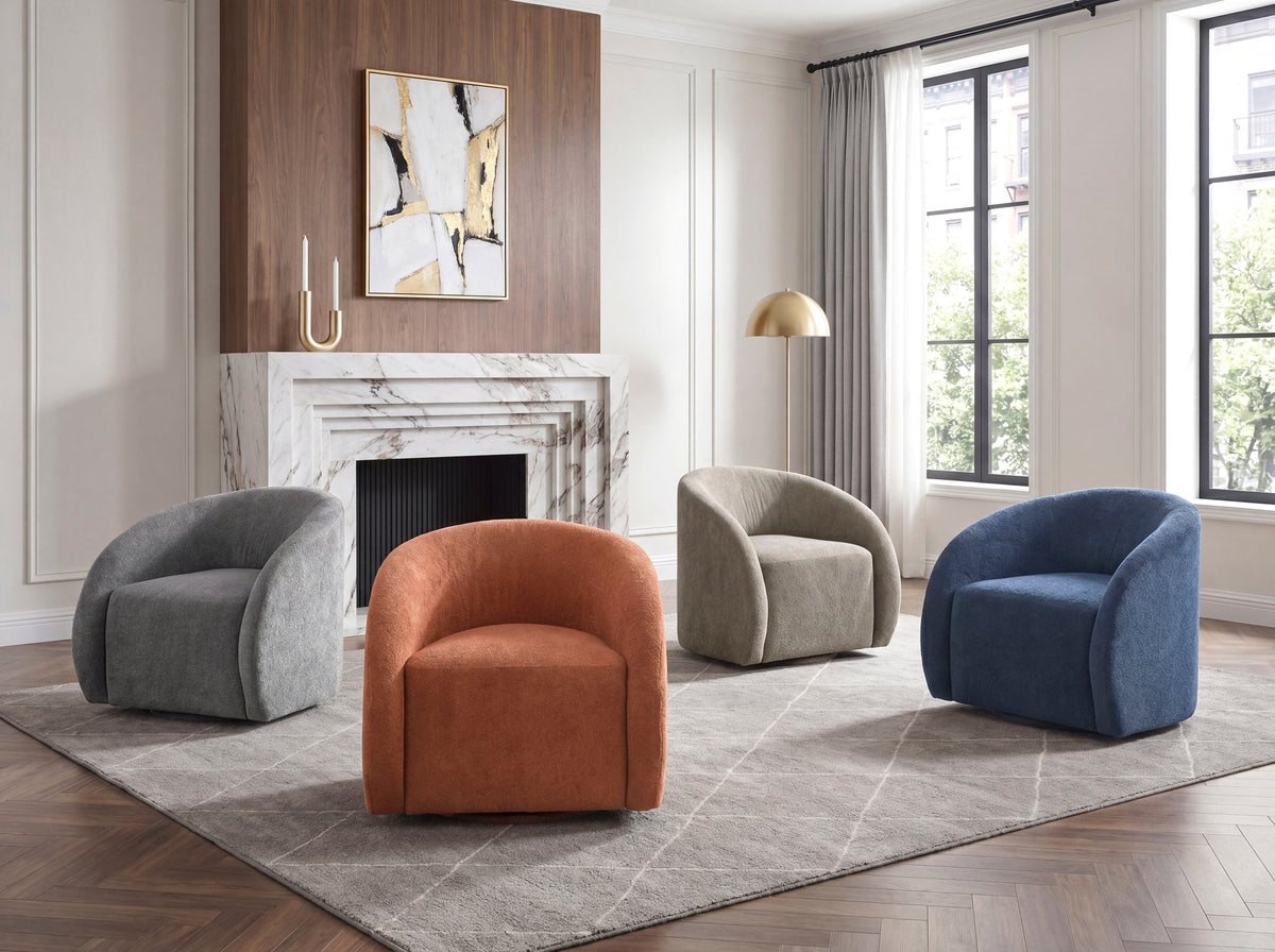 Cocoon Gray Swivel Chair - Ornate Home