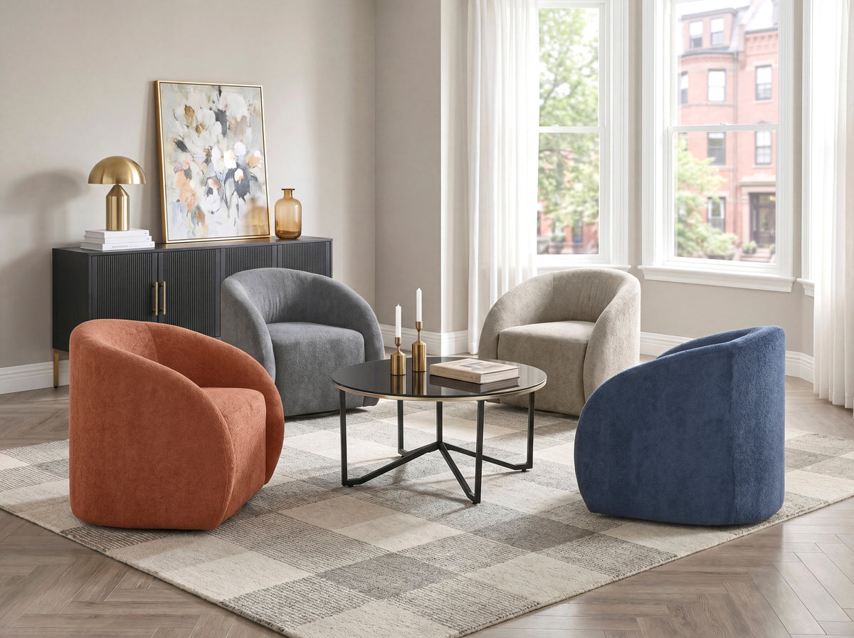 Cocoon Gray Swivel Chair - Ornate Home