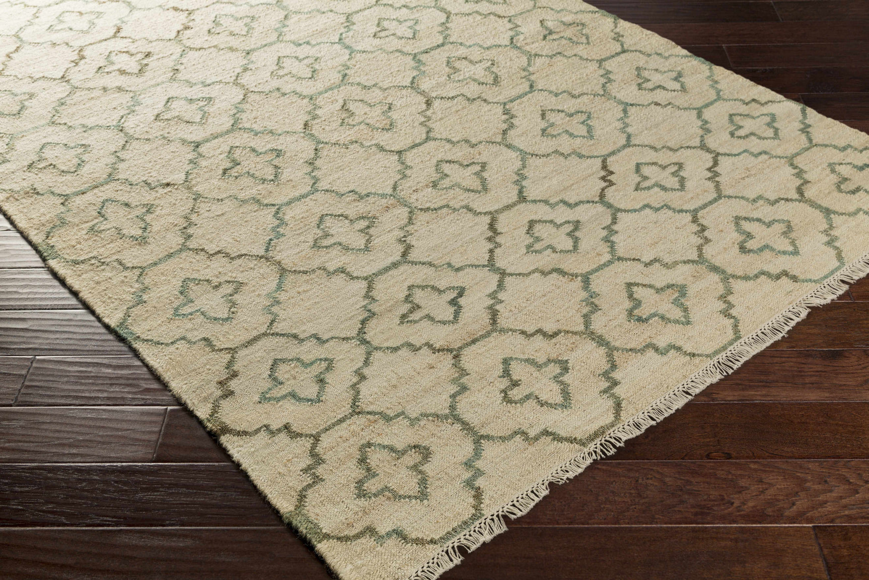Coffeyville Handcrafted Fringed Jute Carpet - Clearance - Ornate Home