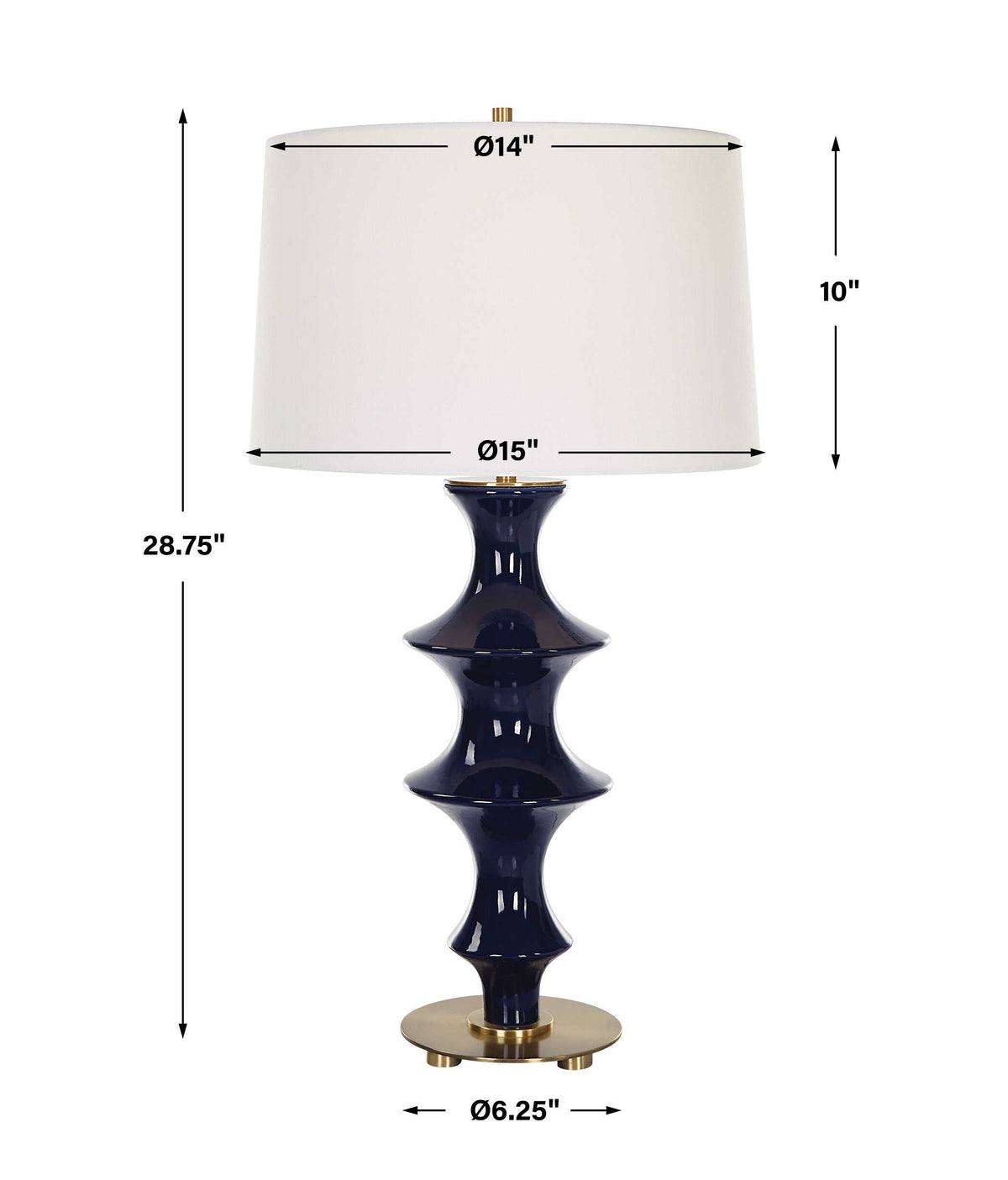 Coil Blue Sculpted Table Lamp - Ornate Home