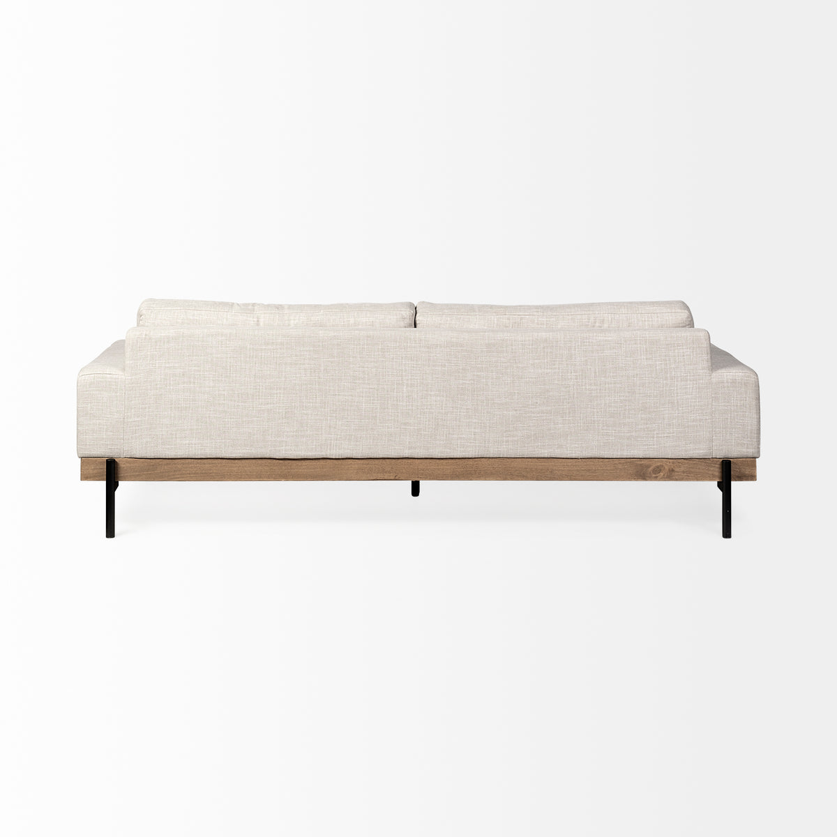 Colburne Beige 95" Upholstered Three Seater Sofa