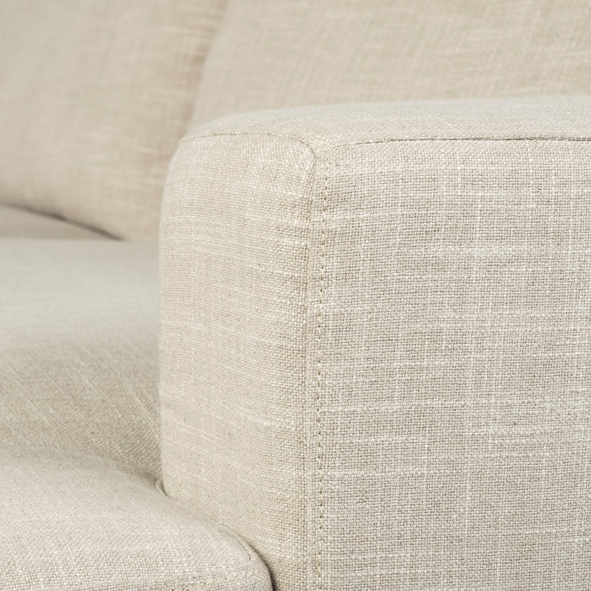 Colburne Beige 95" Upholstered Three Seater Sofa