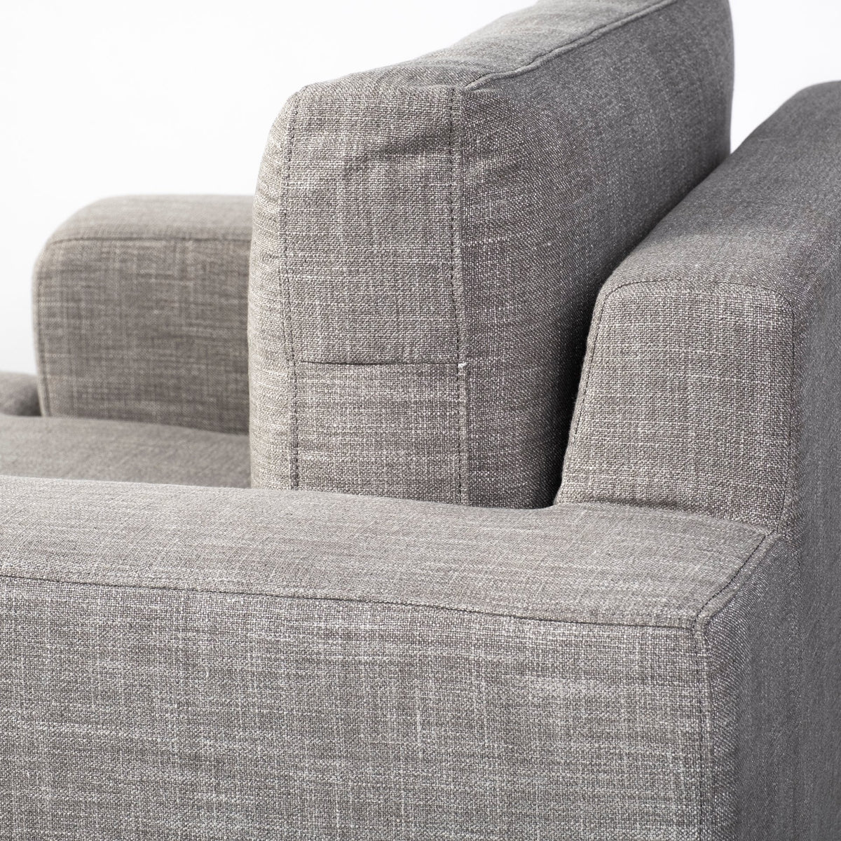 Colburne Gray Fabric with Wood and Iron Frame Accent Chair - Ornate Home