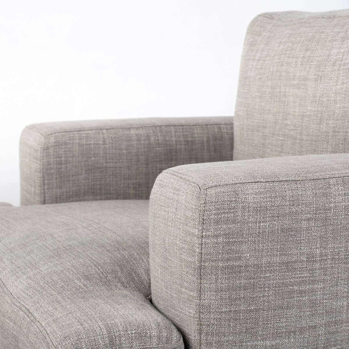 Colburne Gray Fabric with Wood and Iron Frame Accent Chair - Ornate Home