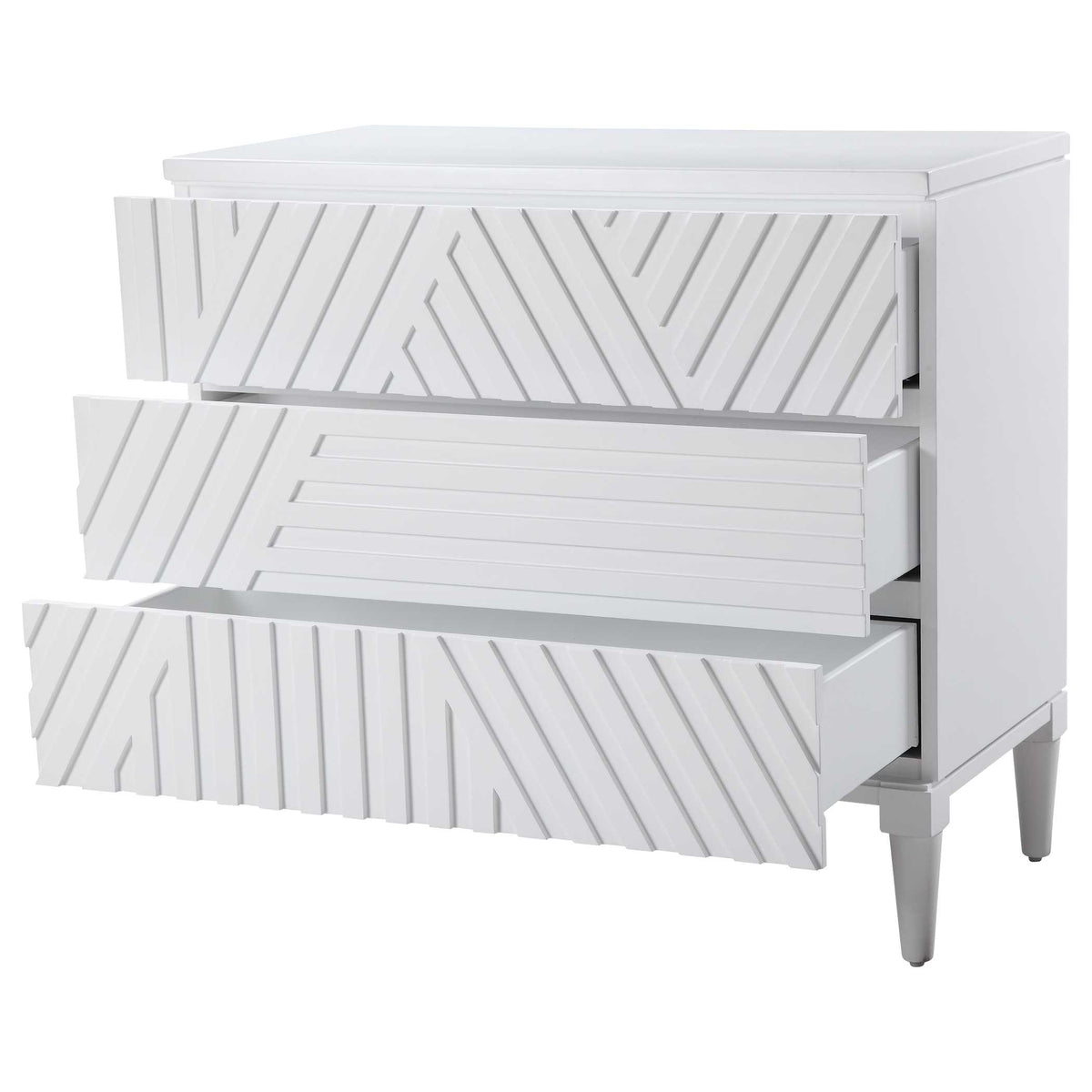 Colby White Drawer Chest - Ornate Home