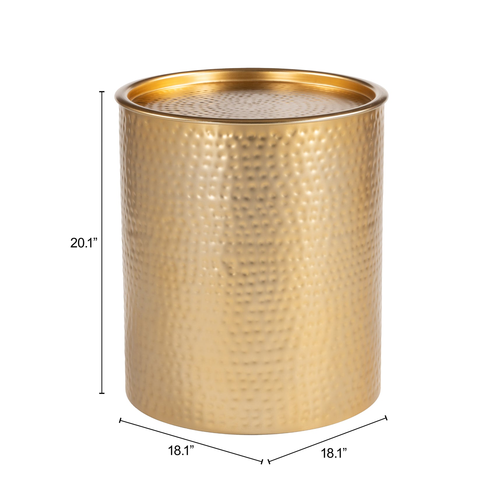 Coldveil Gold Storage Side Table - Ornate Home