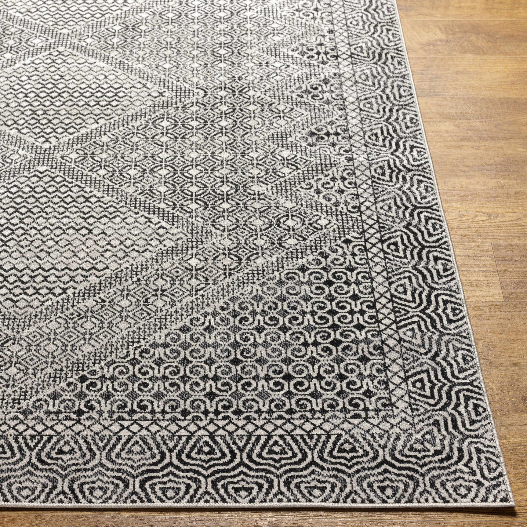 Coledale Black & White Washable Rug - Clearance - Ornate Home