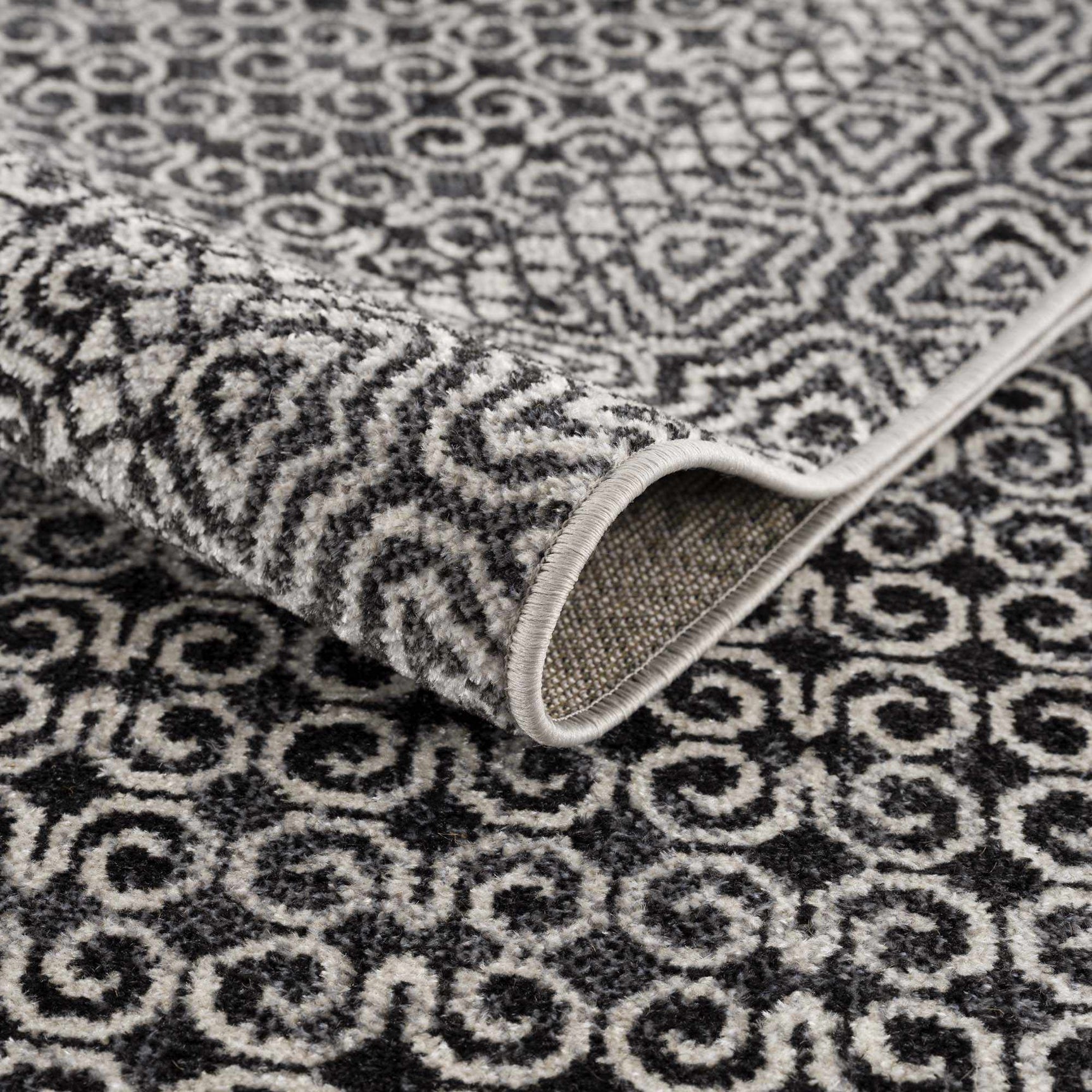 Coledale Black & White Washable Rug - Clearance - Ornate Home