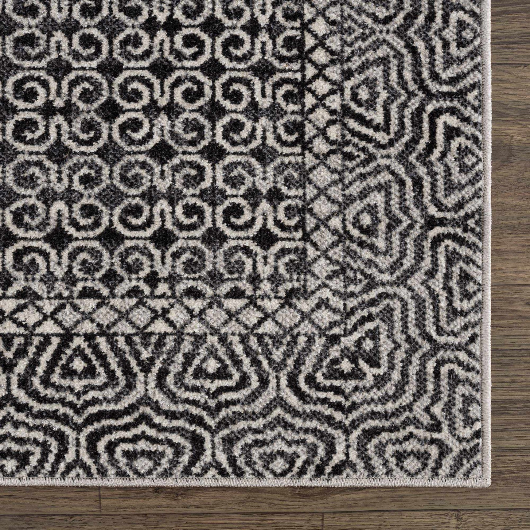 Coledale Black & White Washable Rug - Clearance - Ornate Home