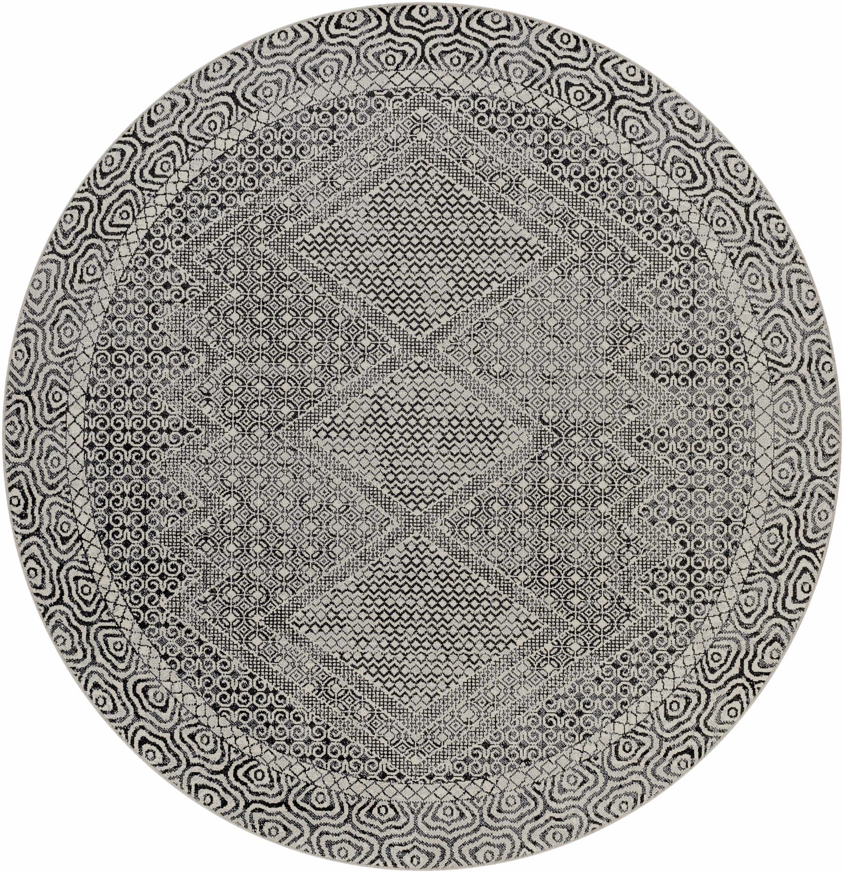 Coledale Black & White Washable Rug - Clearance - Ornate Home